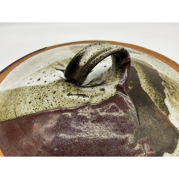 Hand Crafted 2 Piece Pottery Serving Bowl/Casserole Dish Vintage 1974 Collectibl - Picture 14 of 16